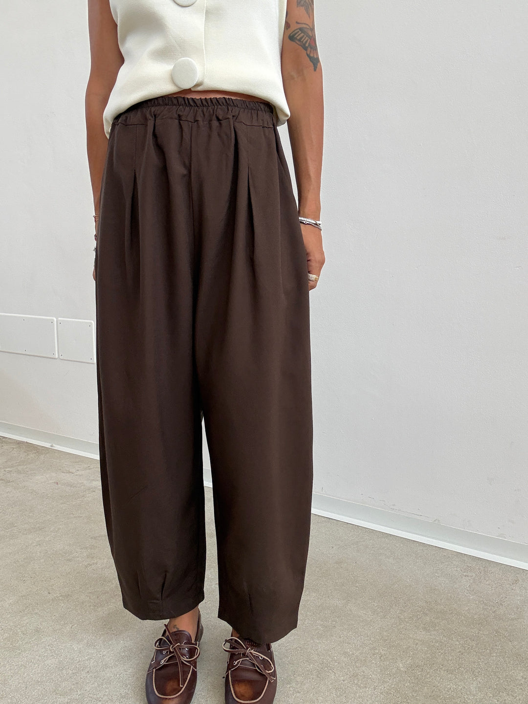 PANTA ALICE LINO VISCOSA ESPRESSO