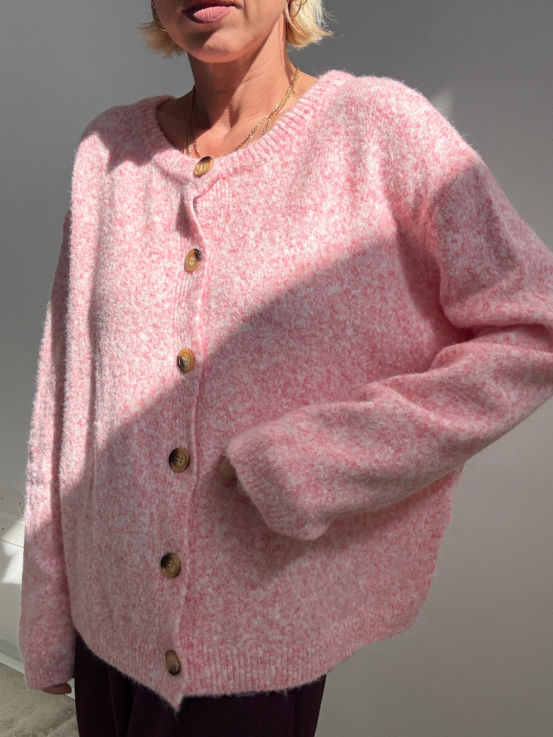 CARDIGAN LUNA ROSA FRAGOLA