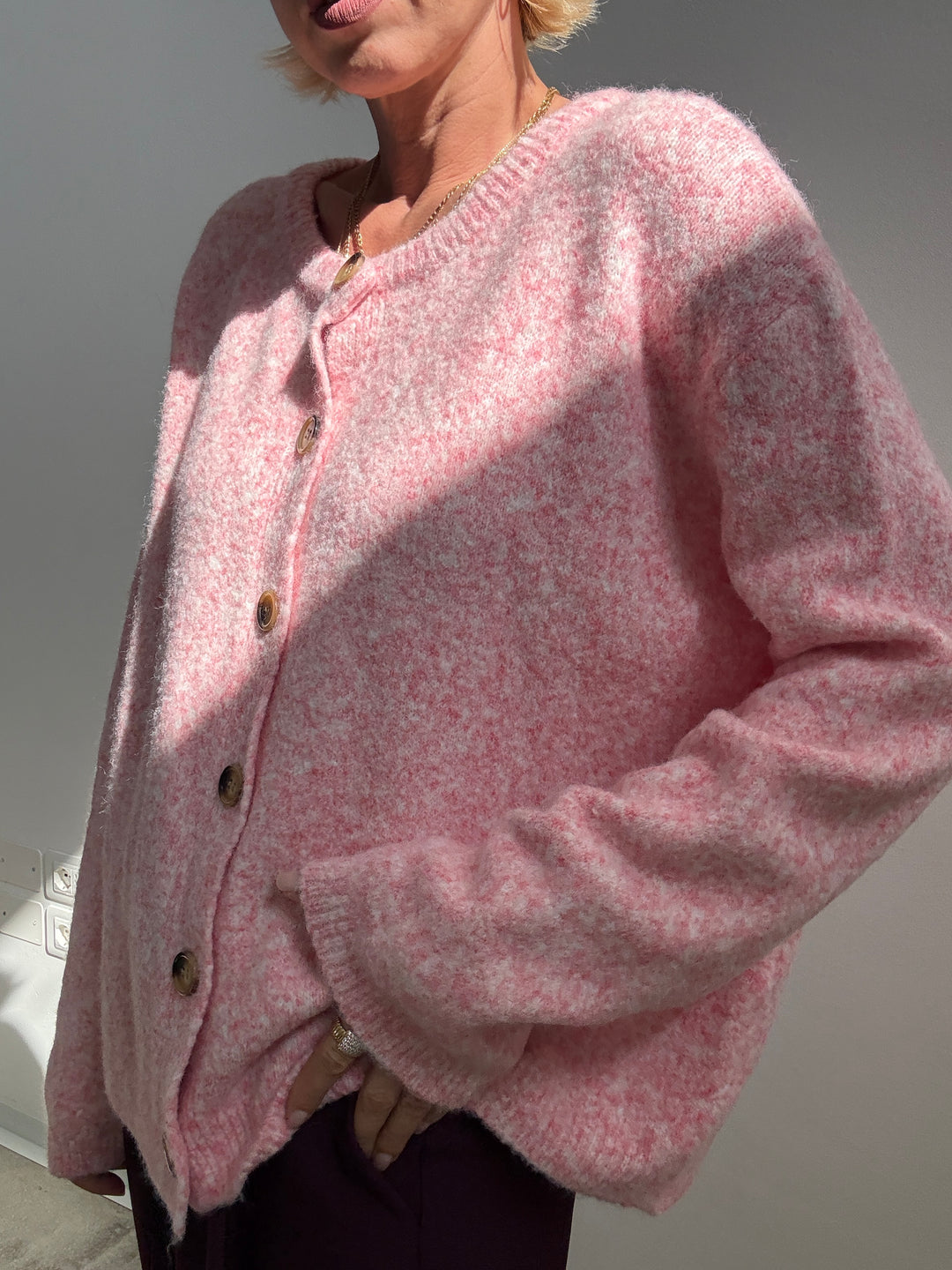 CARDIGAN LUNA ROSA FRAGOLA