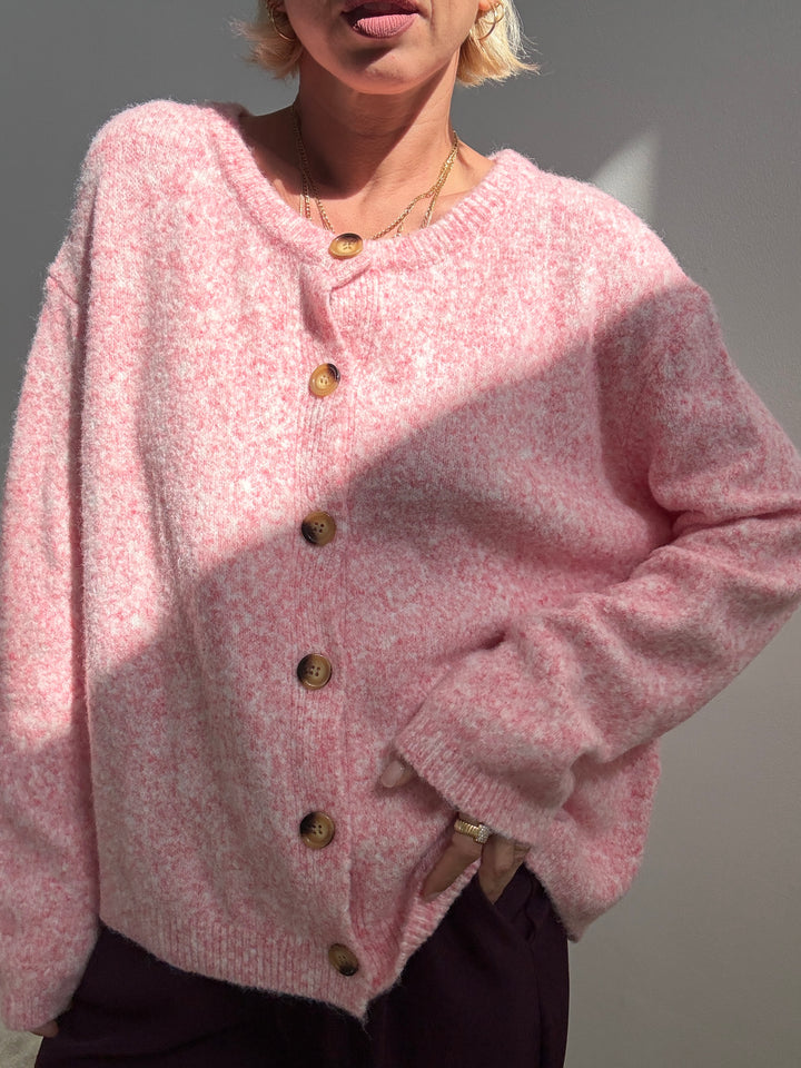 CARDIGAN LUNA ROSA FRAGOLA