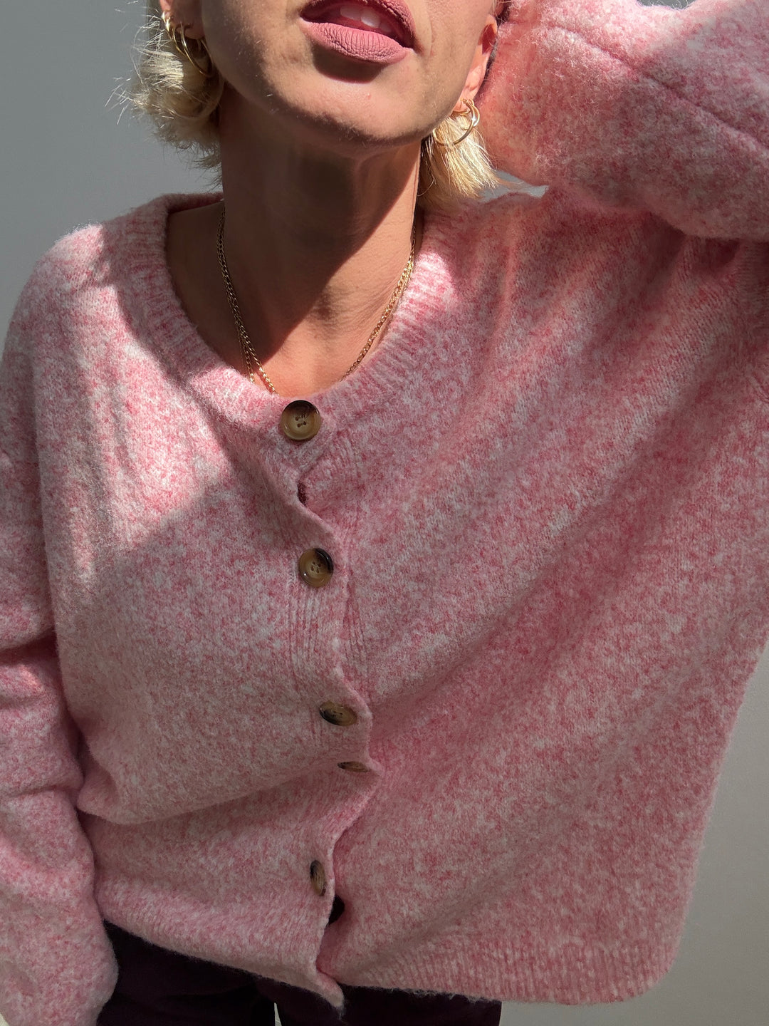 CARDIGAN LUNA ROSA FRAGOLA