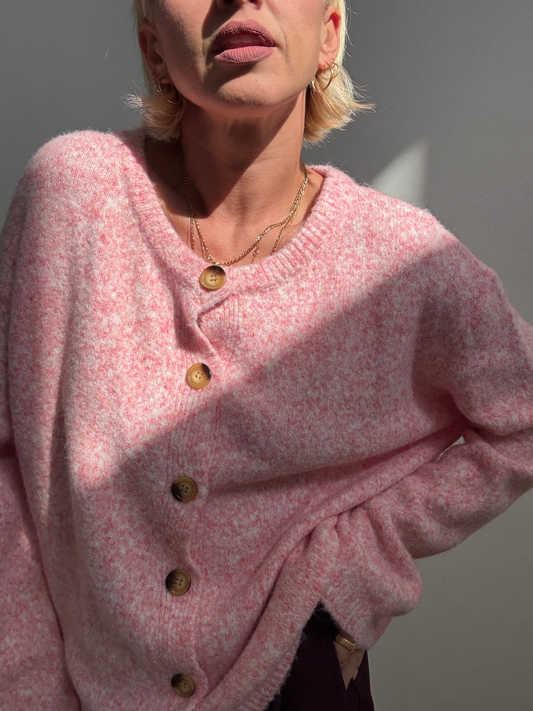 CARDIGAN LUNA ROSA FRAGOLA