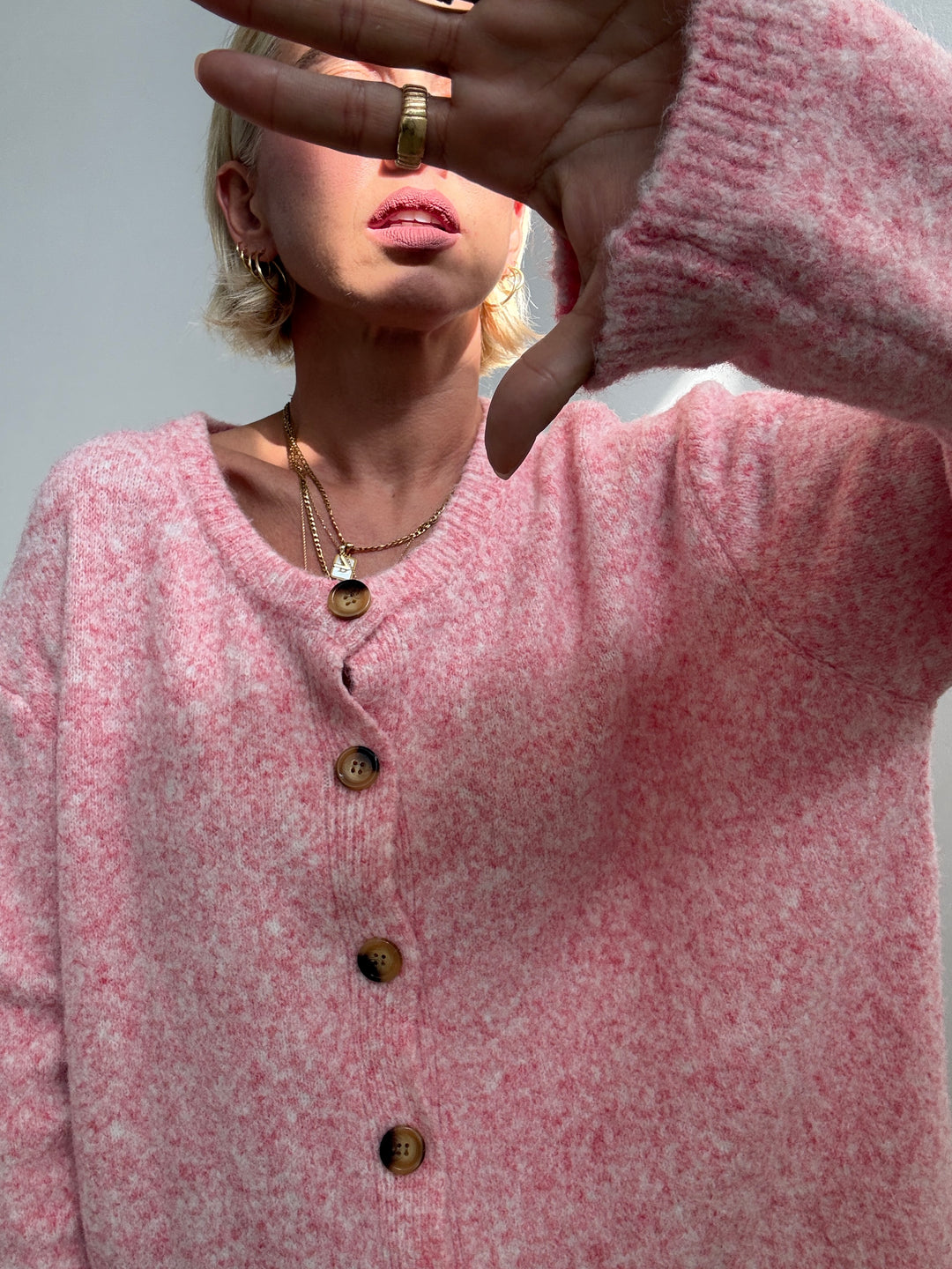 CARDIGAN LUNA ROSA FRAGOLA