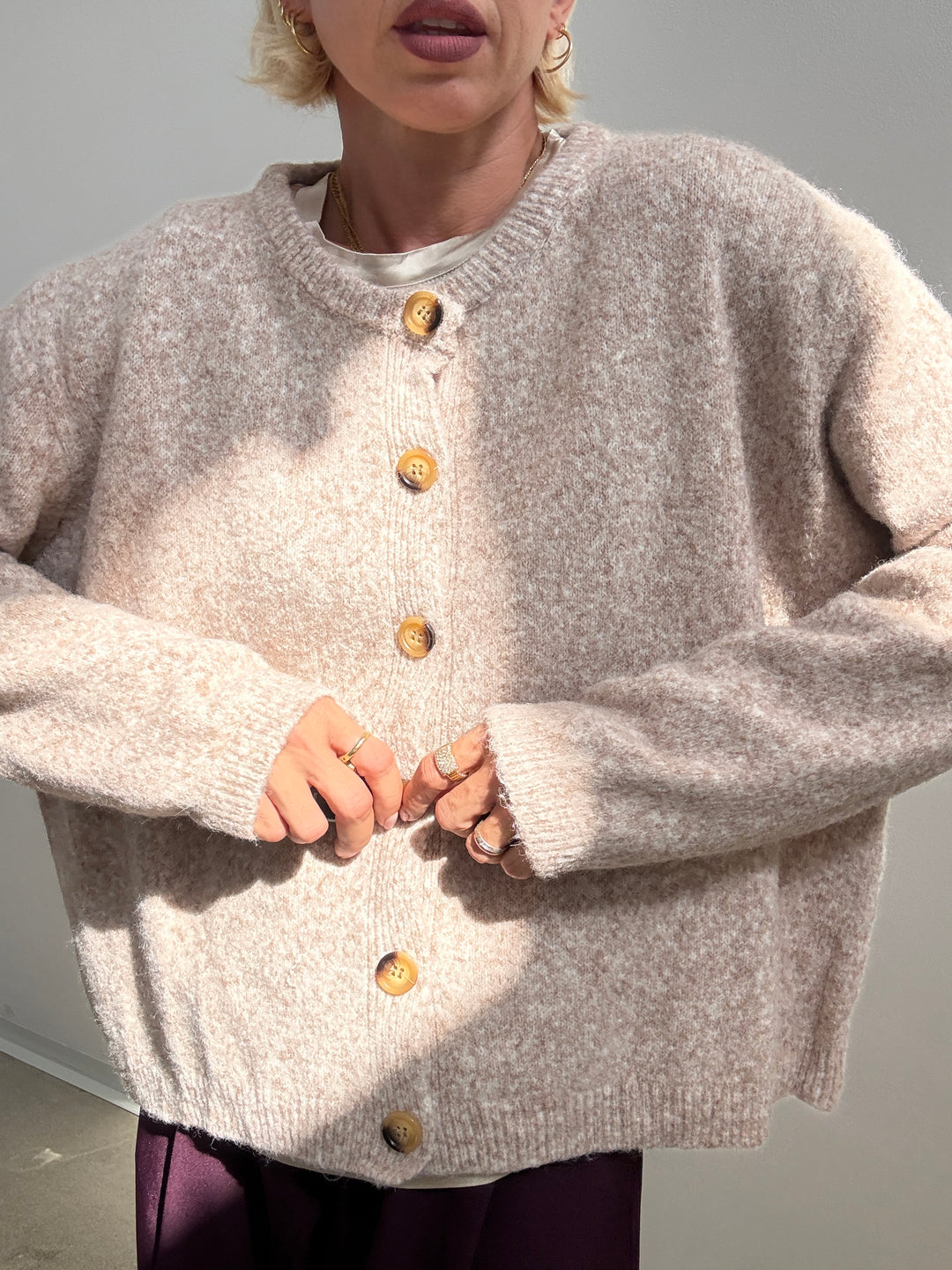 CARDIGAN LUNA BEIGE