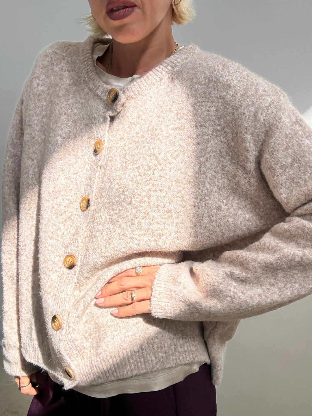 CARDIGAN LUNA BEIGE