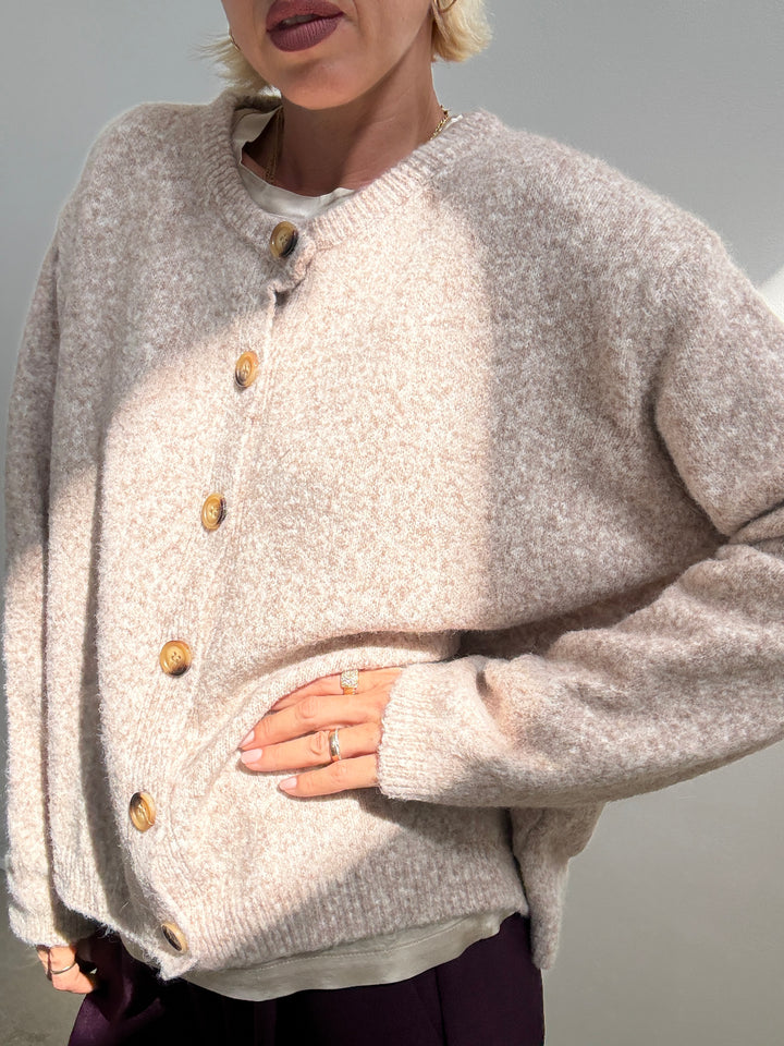 CARDIGAN LUNA BEIGE