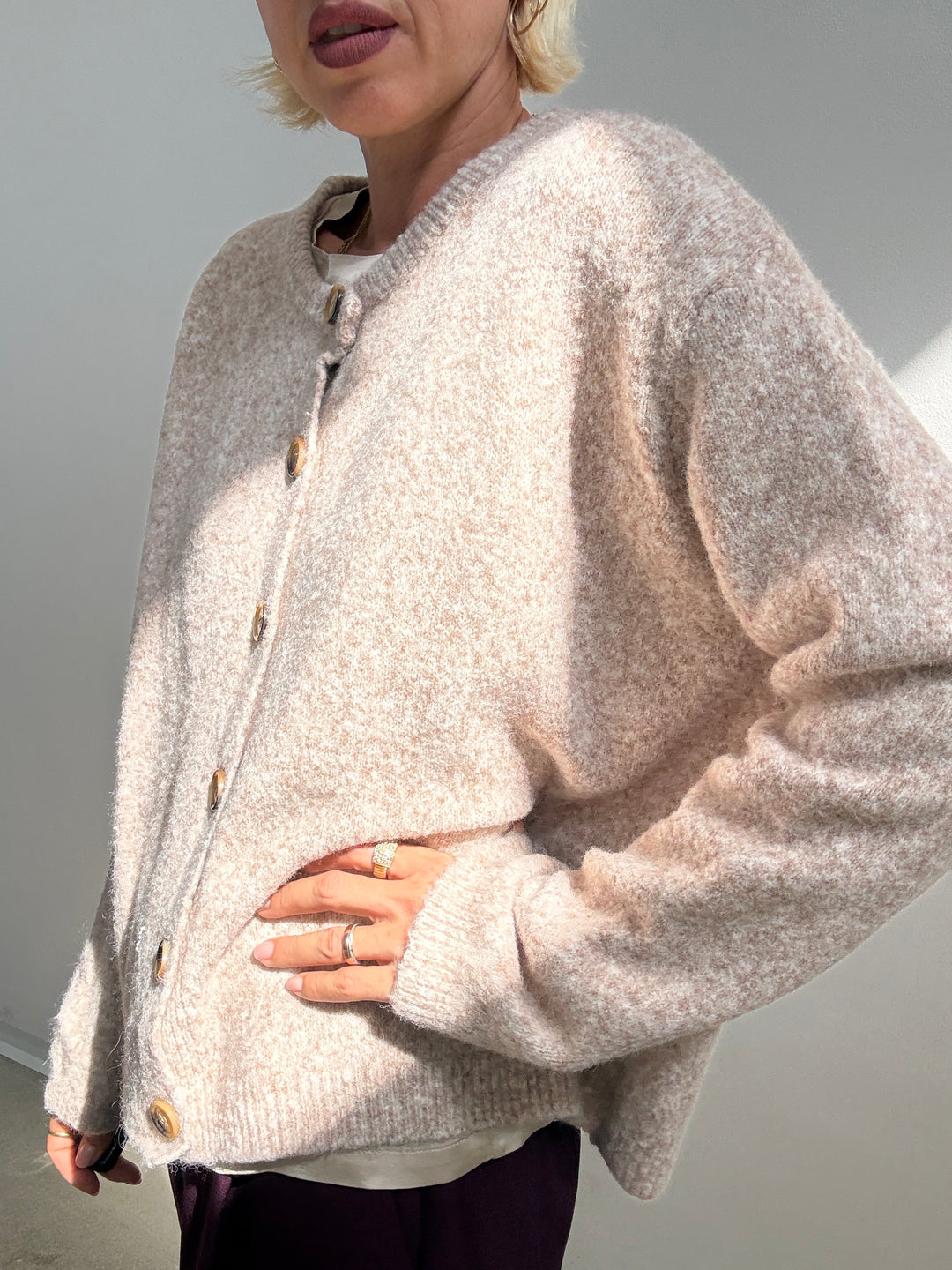 CARDIGAN LUNA BEIGE