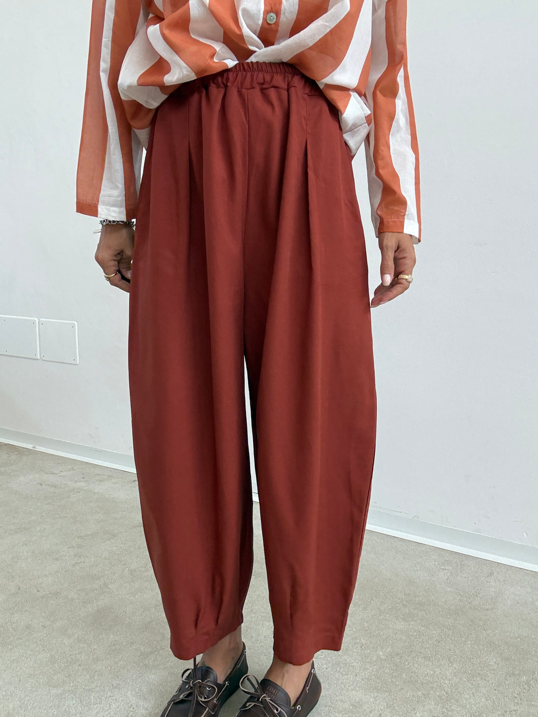 PANTA ALICE LINO VISCOSA RUST