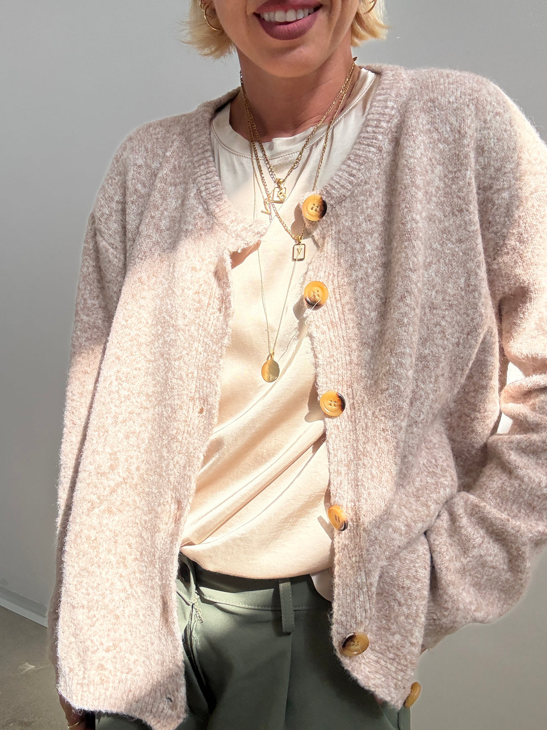 CARDIGAN LUNA BEIGE