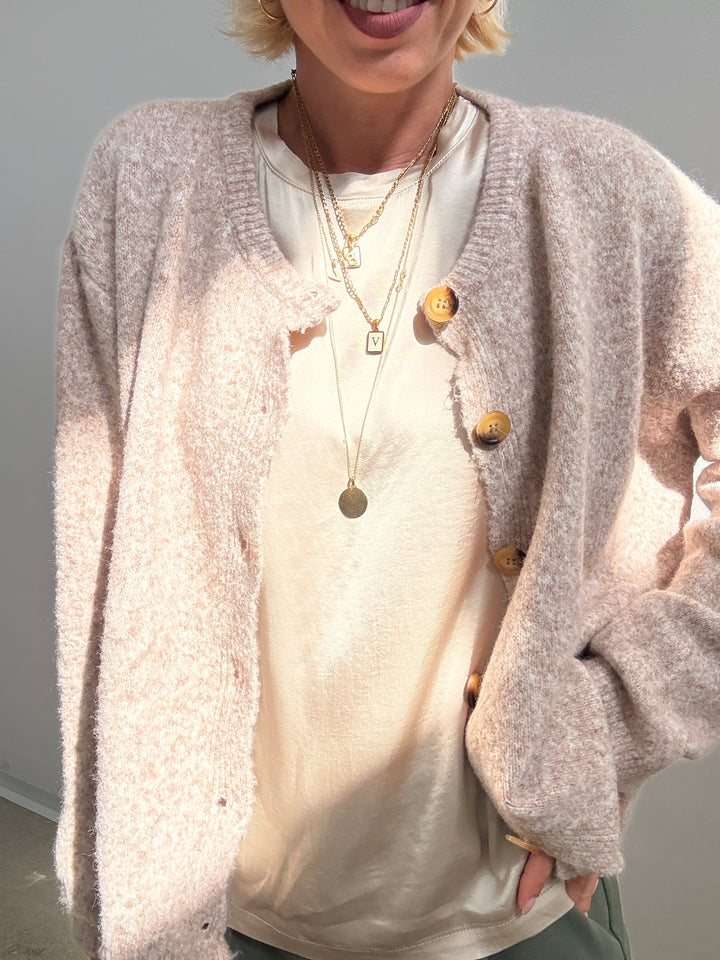 CARDIGAN LUNA BEIGE