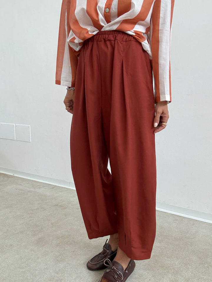 PANTA ALICE LINO VISCOSA RUST