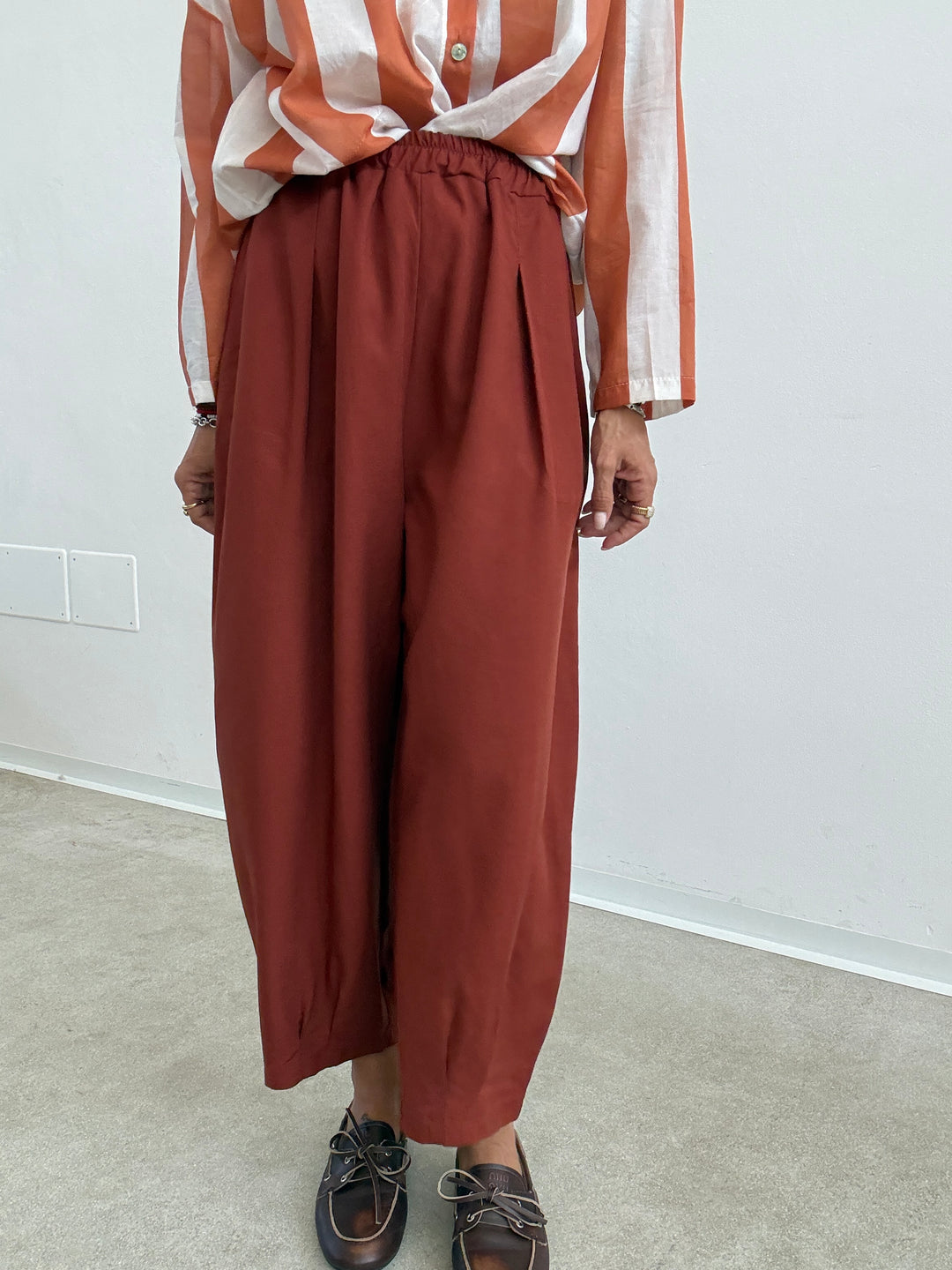 PANTA ALICE LINO VISCOSA RUST