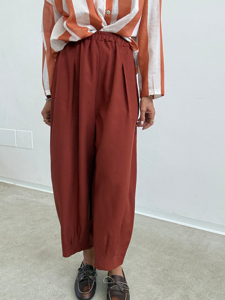 PANTA ALICE LINO VISCOSA RUST
