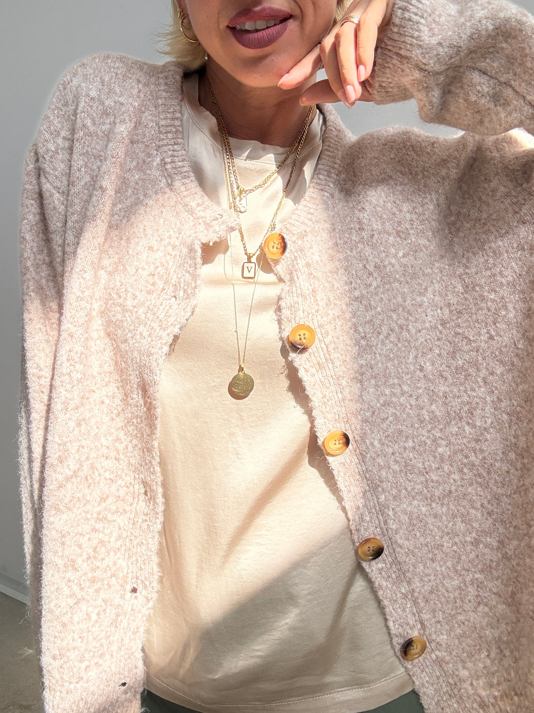 CARDIGAN LUNA BEIGE