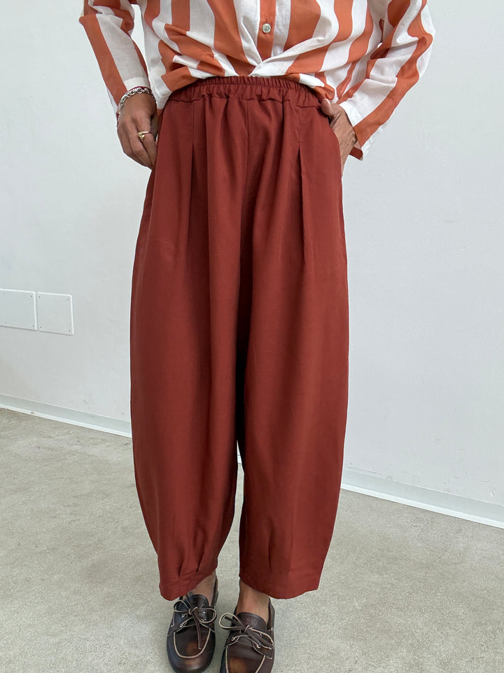 PANTA ALICE LINO VISCOSA RUST