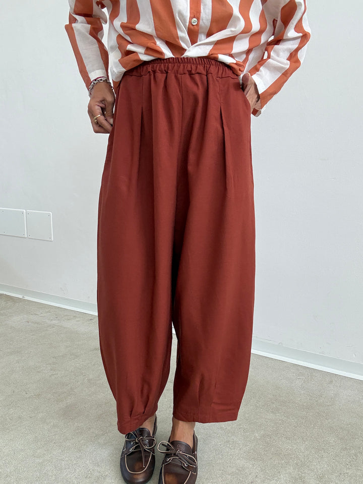 PANTA ALICE LINO VISCOSA RUST