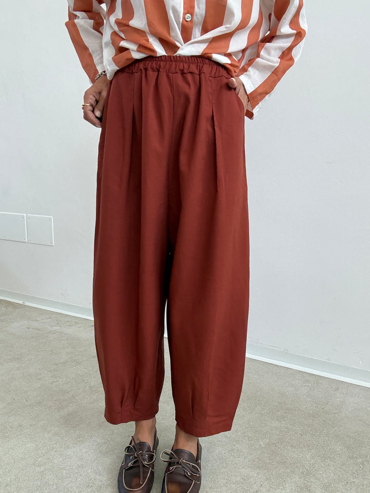 PANTA ALICE LINO VISCOSA RUST