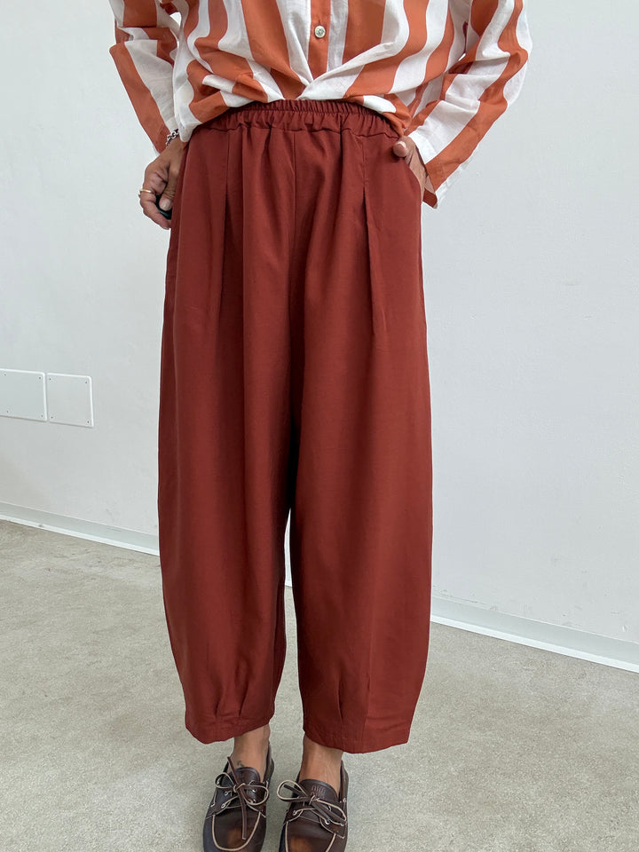 PANTA ALICE LINO VISCOSA RUST