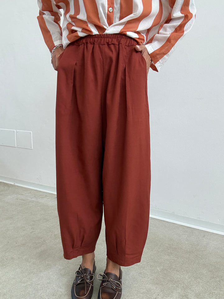PANTA ALICE LINO VISCOSA RUST