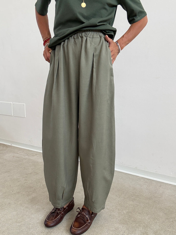 PANTA ALICE LINO VISCOSA SAGE GREEN