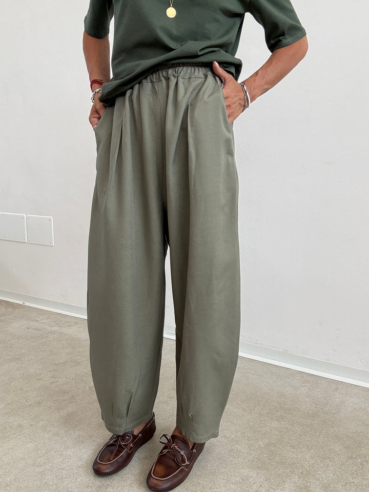 PANTA ALICE LINO VISCOSA SAGE GREEN