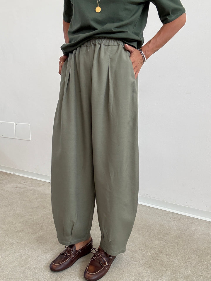 PANTA ALICE LINO VISCOSA SAGE GREEN