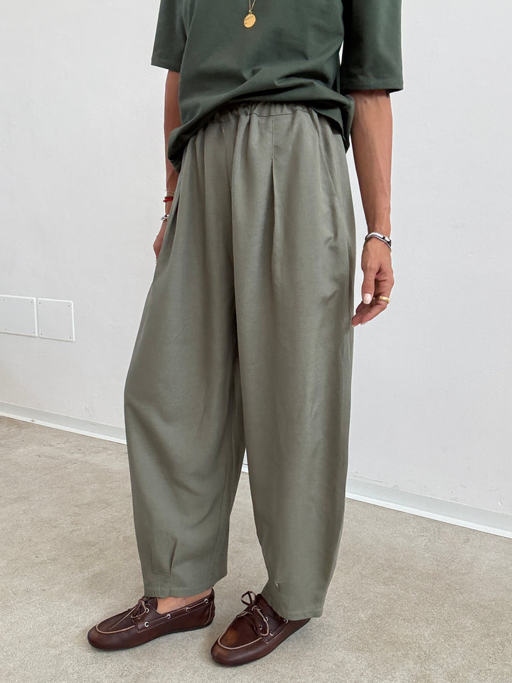 PANTA ALICE LINO VISCOSA SAGE GREEN