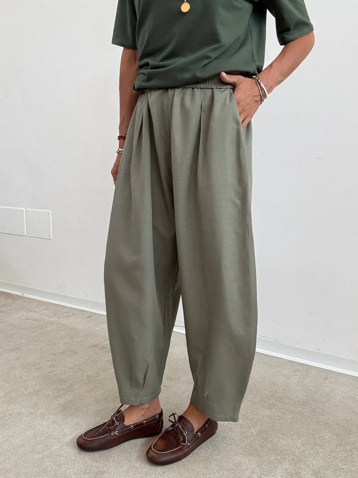 PANTA ALICE LINO VISCOSA SAGE GREEN