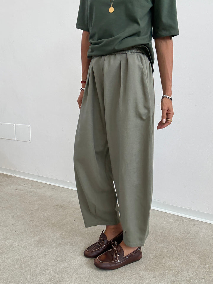 PANTA ALICE LINO VISCOSA SAGE GREEN