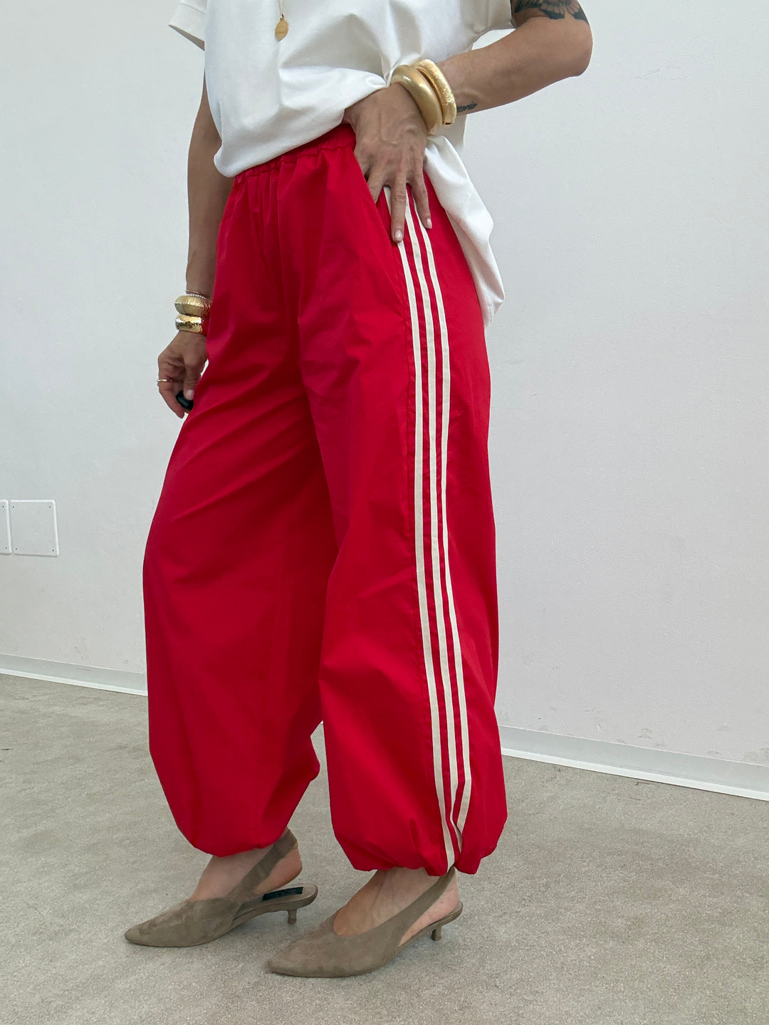 PANTA SPORTY ROSSO
