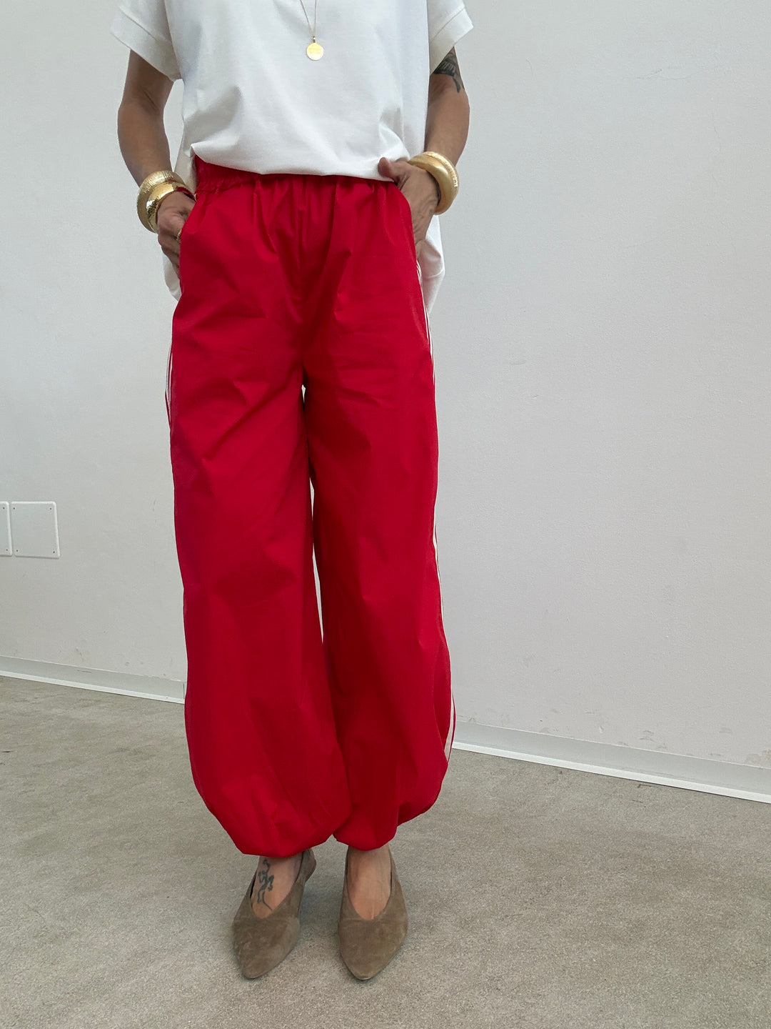 PANTA SPORTY ROSSO