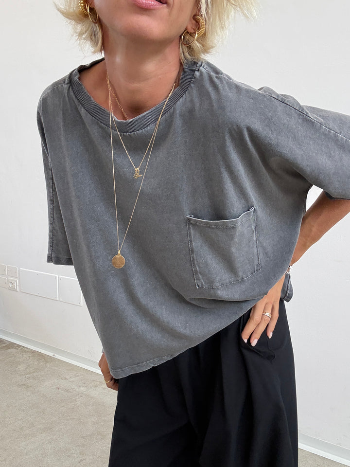 TSHIRT SCATOLA STONE GREY