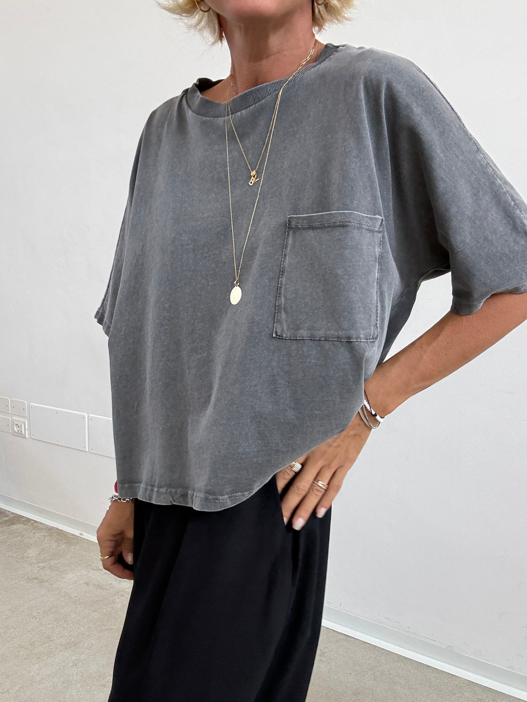 TSHIRT SCATOLA STONE GREY