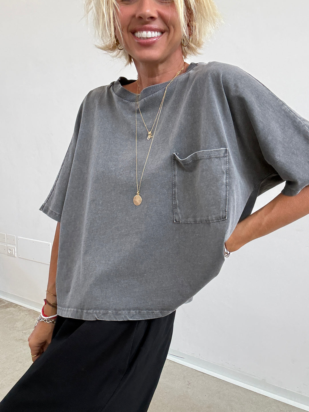 TSHIRT SCATOLA STONE GREY