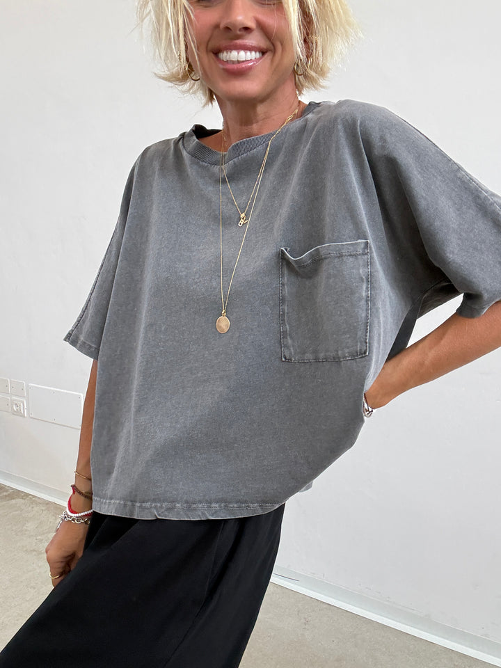 TSHIRT SCATOLA STONE GREY