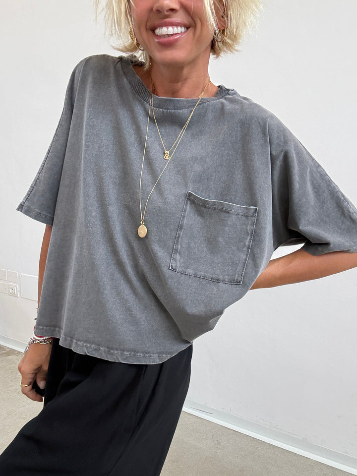 TSHIRT SCATOLA STONE GREY