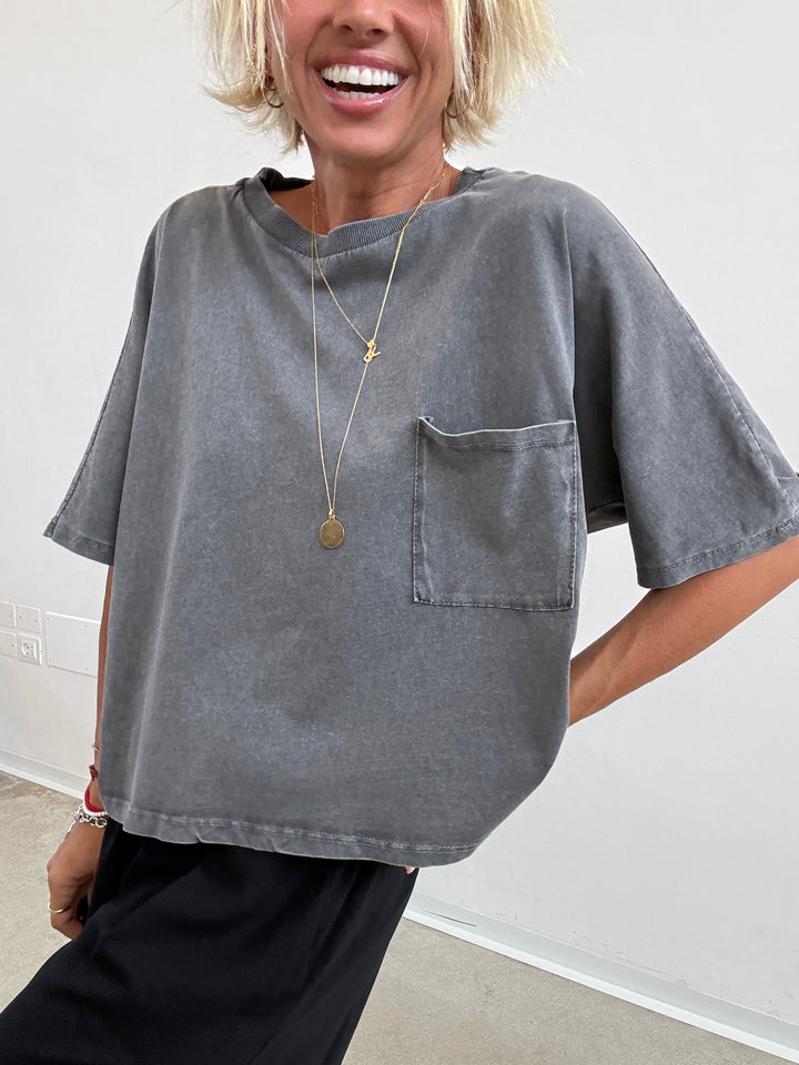 TSHIRT SCATOLA STONE GREY