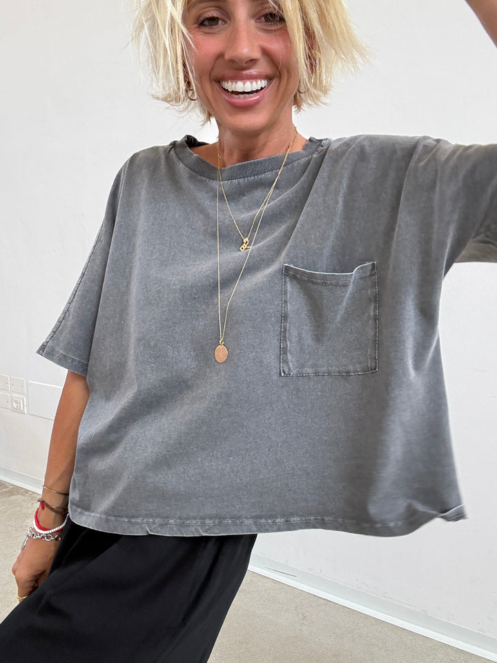 TSHIRT SCATOLA STONE GREY
