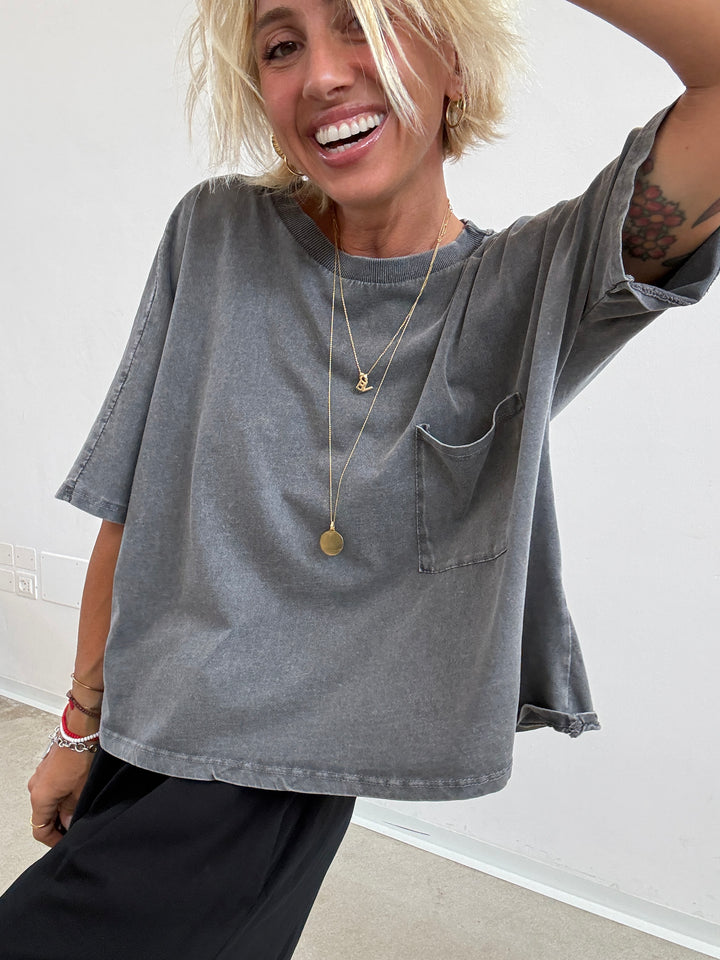 TSHIRT SCATOLA STONE GREY
