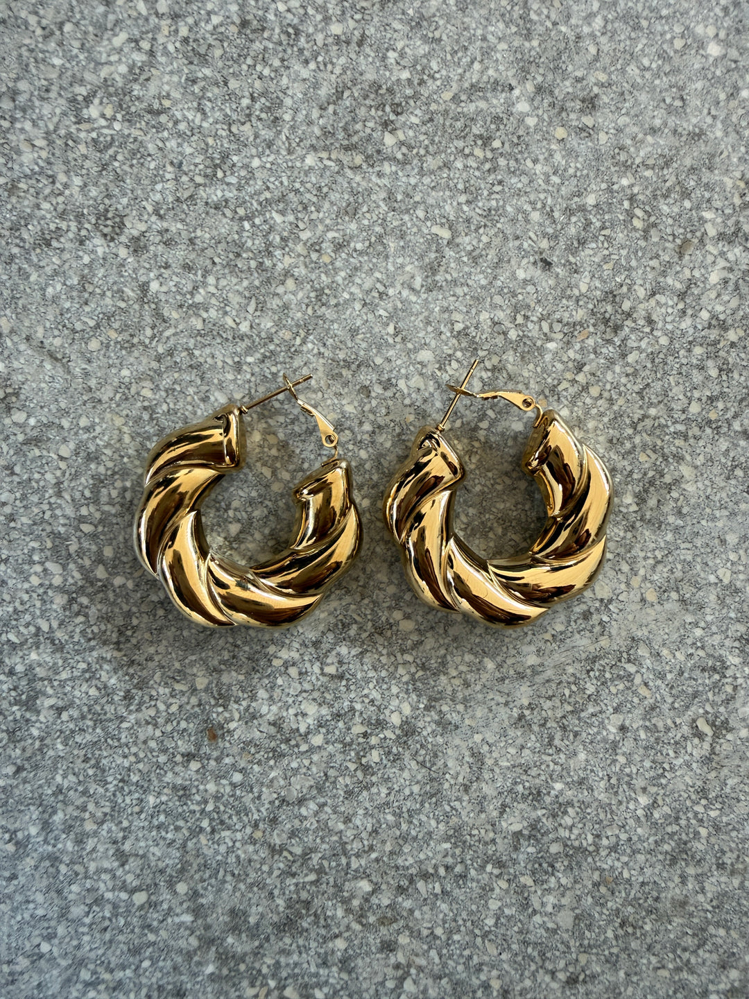 ORECCHINI CERCHIO INTRECCIATO ORO