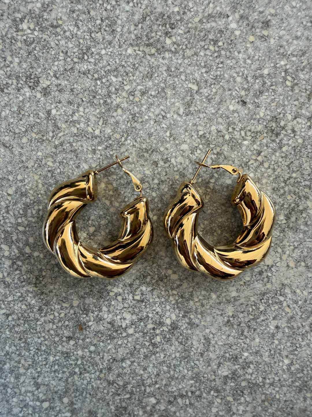 ORECCHINI CERCHIO INTRECCIATO ORO