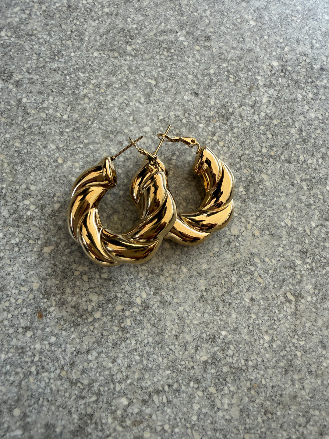 ORECCHINI CERCHIO INTRECCIATO ORO