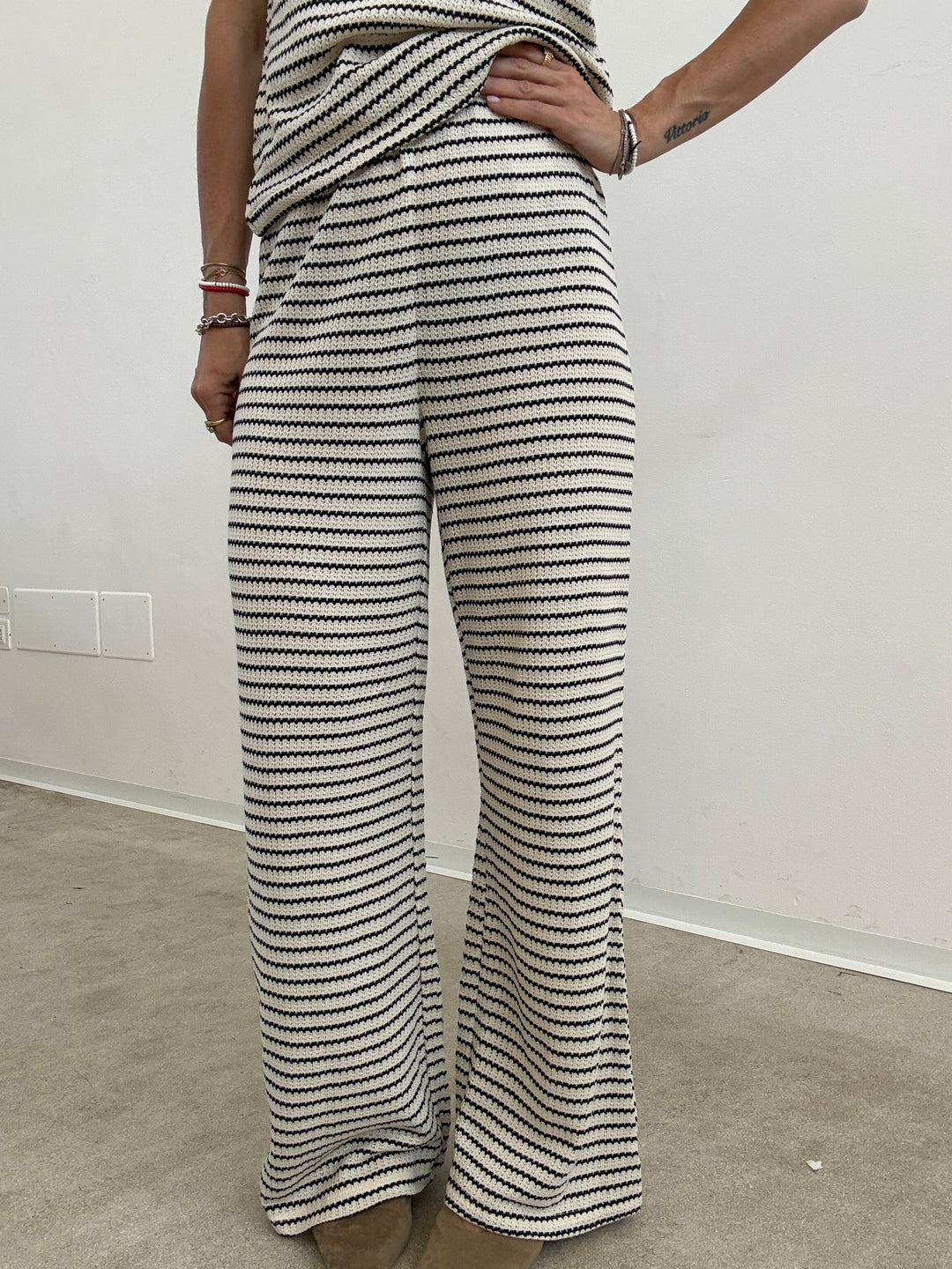 PANTA OLIVIA RIGA PANNA/NERO