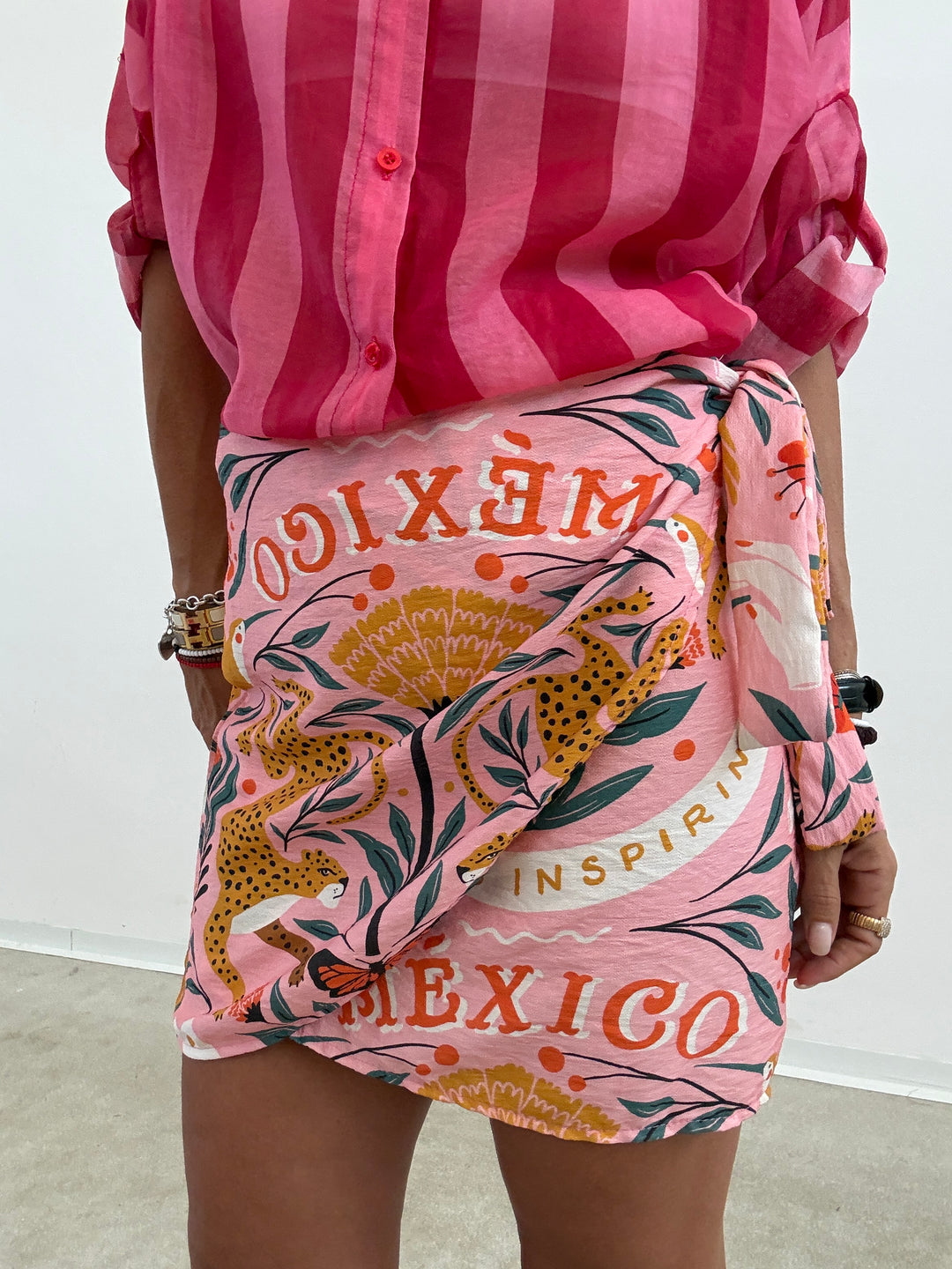 MINIGONNA PAREO MEXICO ROSA