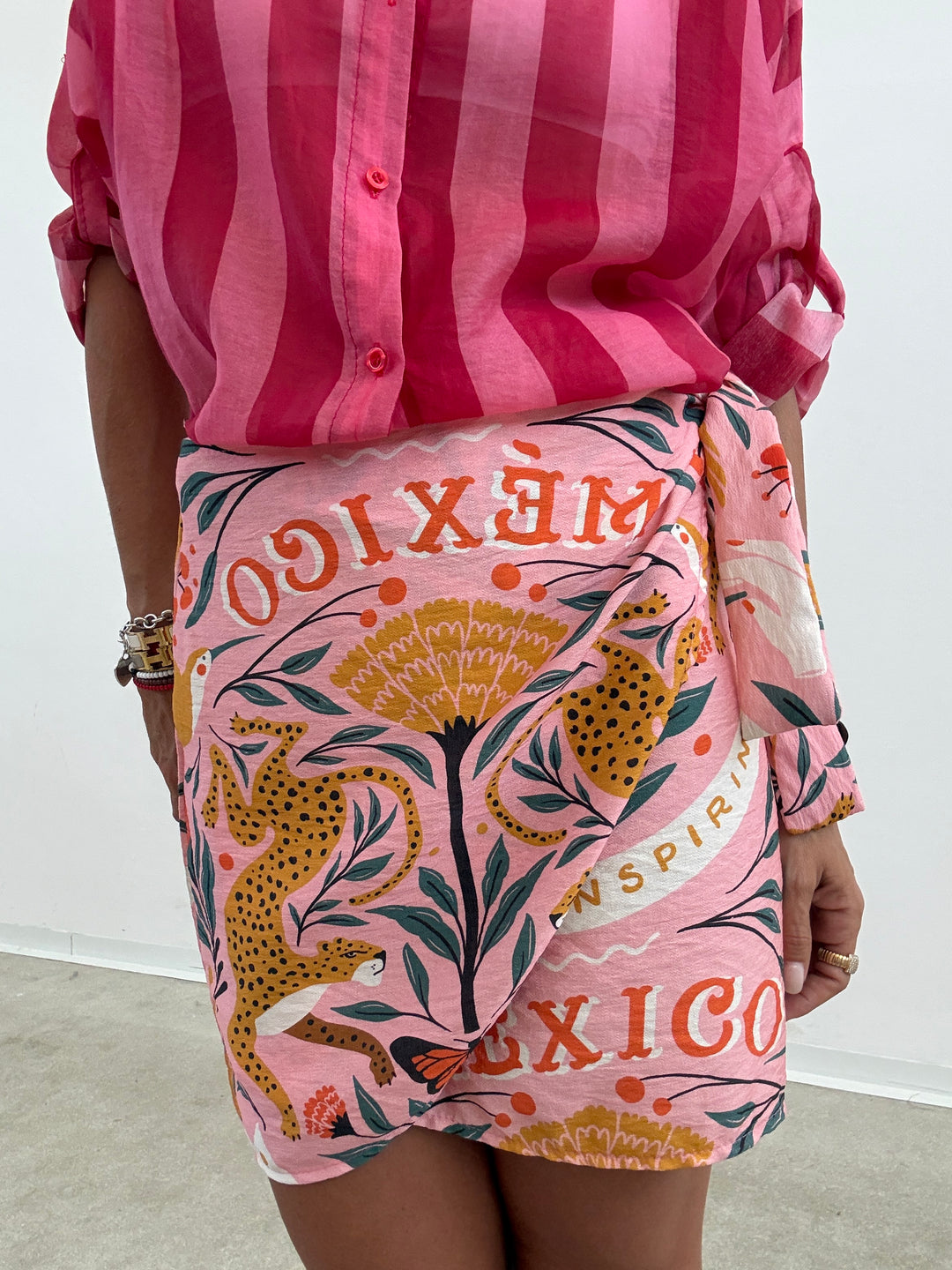 MINIGONNA PAREO MEXICO ROSA