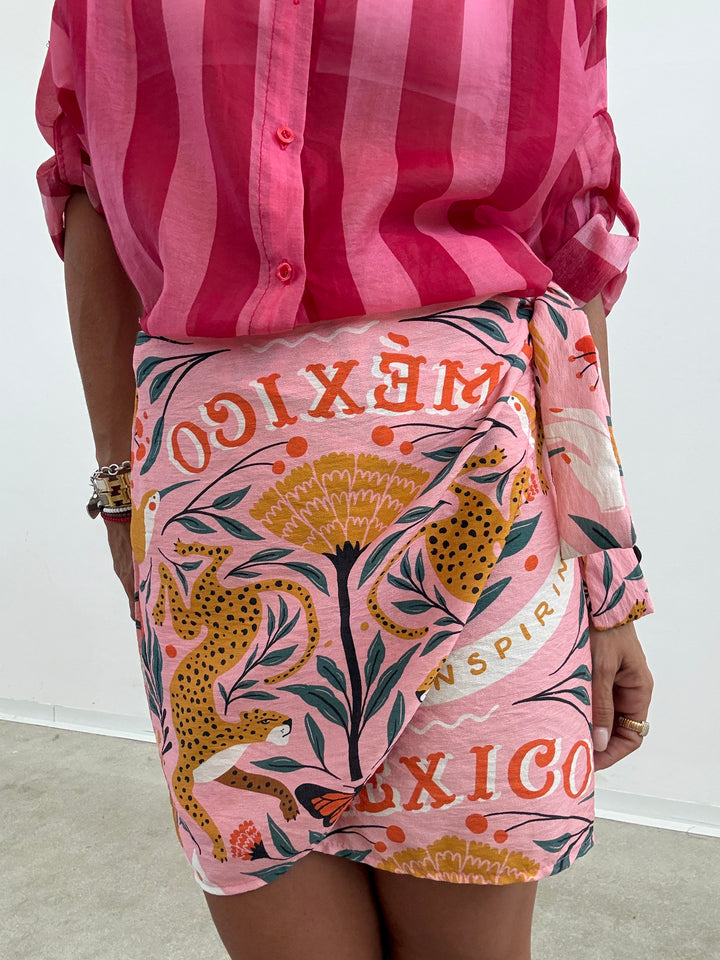 MINIGONNA PAREO MEXICO ROSA