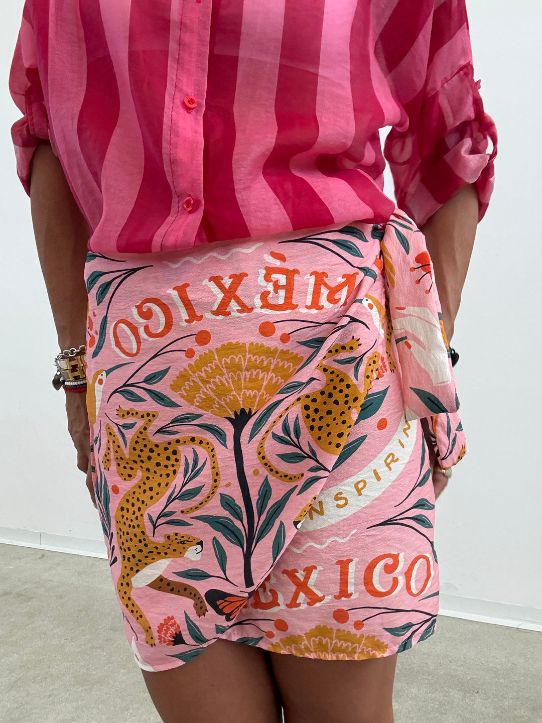 MINIGONNA PAREO MEXICO ROSA