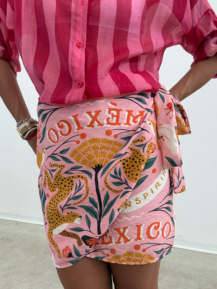 MINIGONNA PAREO MEXICO ROSA