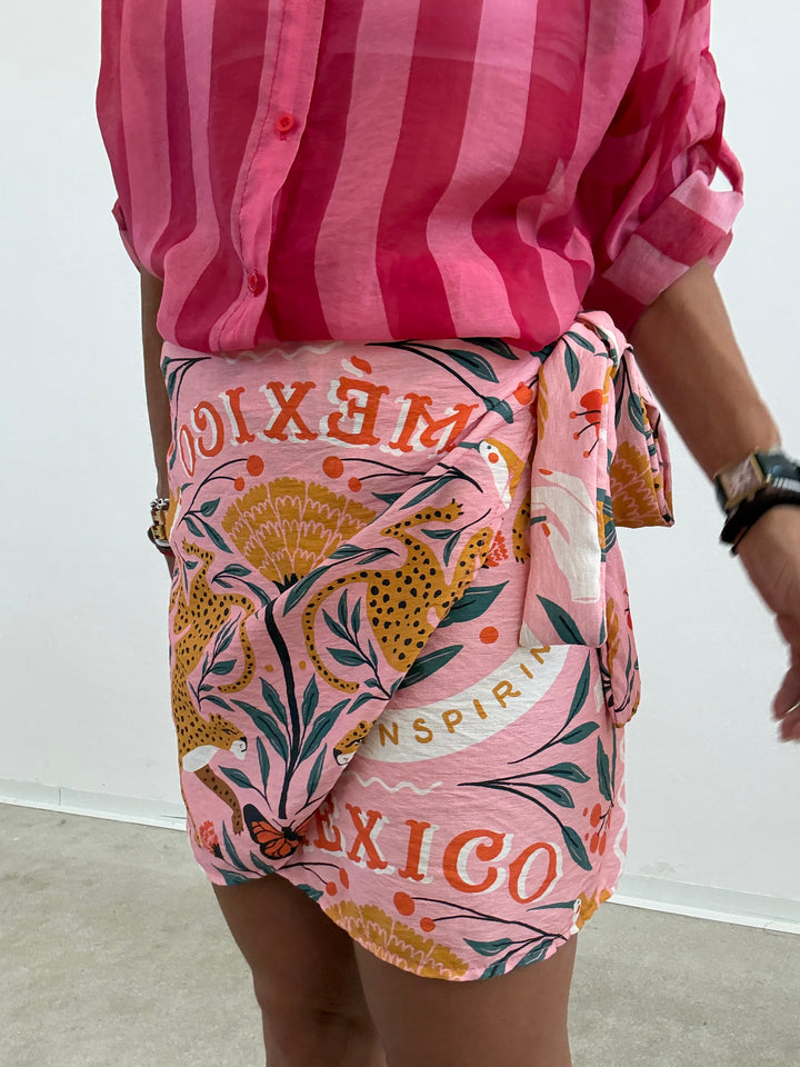 MINIGONNA PAREO MEXICO ROSA