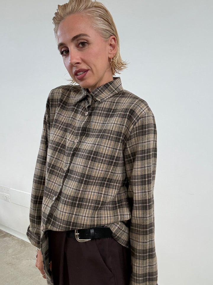 CAMICIA ISOLDE CHECK BEIGE